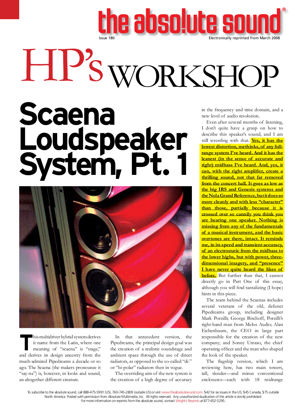 From The Archive | Harry Pearson On The Scaena 1.4s | March 2008